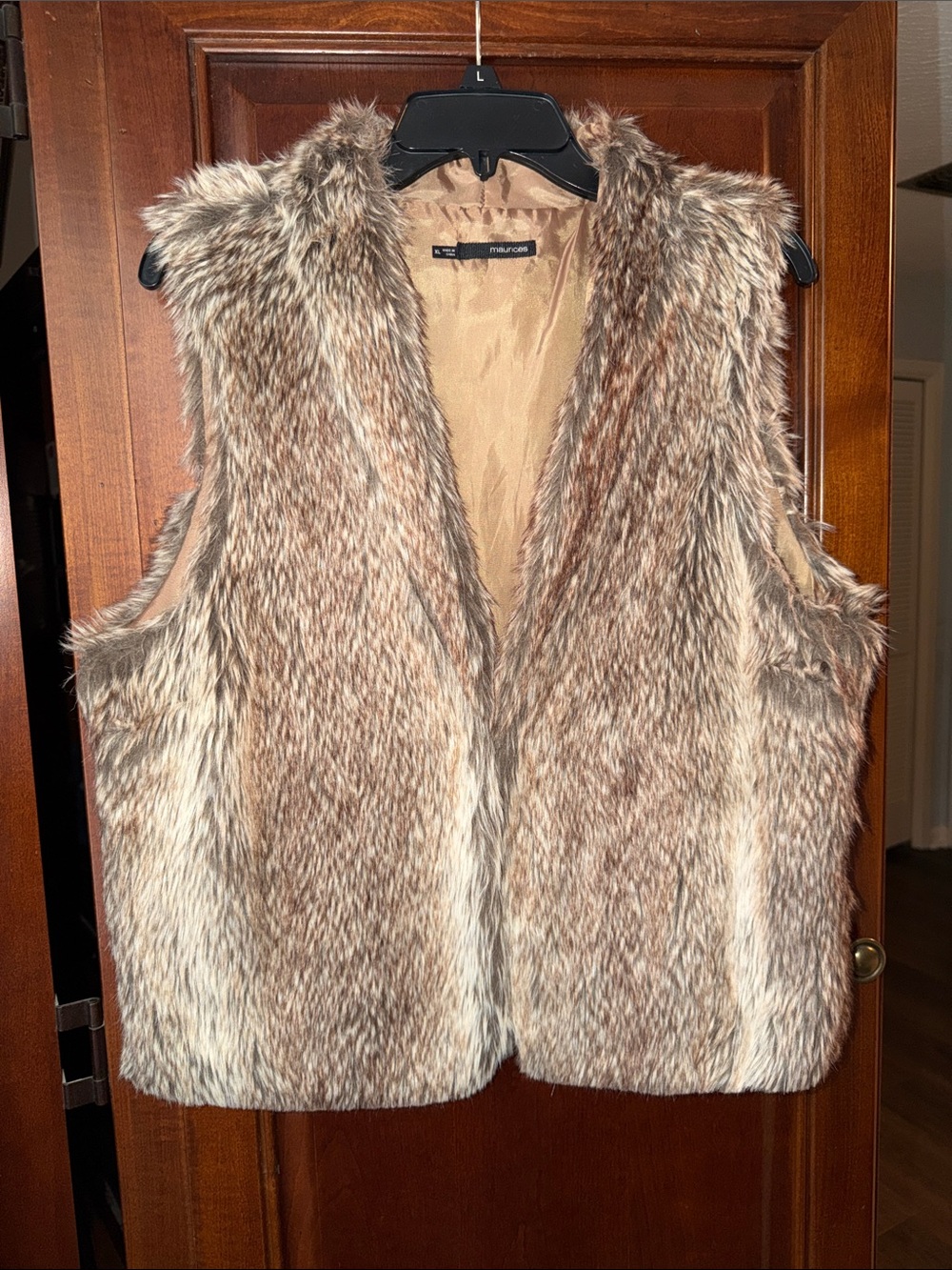 Maurices Brown Toned Faux Fur Vest